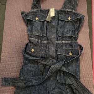 NWT Banana Republic Denim Sleeveless Jumpsuit medium